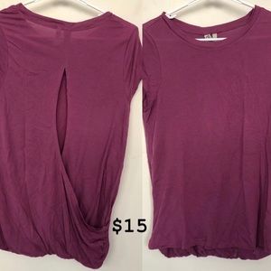 Open back athletic top